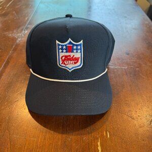 Friday Beers Americana Shield Snapback Hat Navy Embroidered Rope Cap